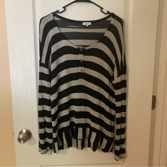 Splendid striped button front sweater - Picture 1 of 5